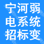 寧河區(qū)弱電系統(tǒng)招標(biāo)變更