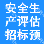 安全生產(chǎn)評估招標預告