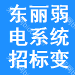 東麗區(qū)弱電系統(tǒng)招標(biāo)變更