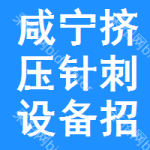 咸寧擠壓針刺設(shè)備招標(biāo)信息